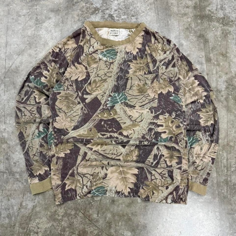 Vintage North Point Camo Essential Long Sleeve Size‎ M